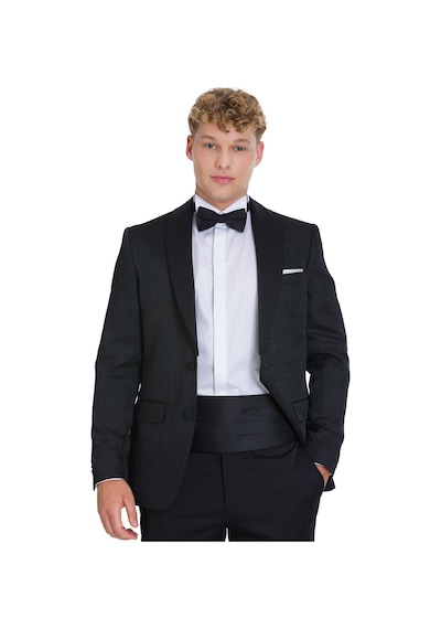 Hatemoğlu Siyah Slim Fit Çıkma Sivri Yaka Klasik Damatlık 36035 Siyah