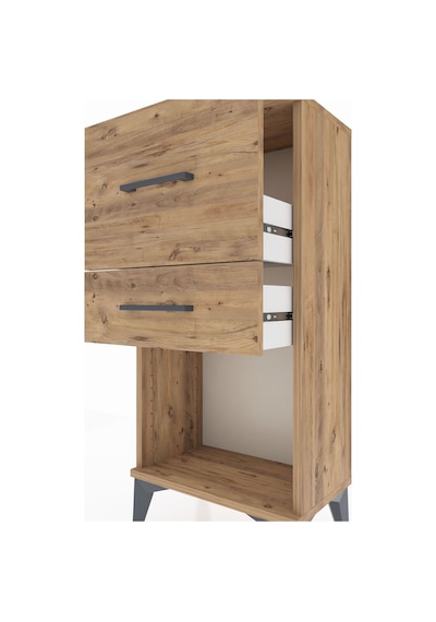 Arges Komodin 2 Çekmeceli 44x30x96 Çam-çam Çam