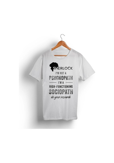 Startmore Sherlock Psychopath Tişört Siyah