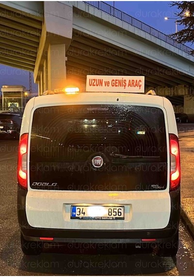 Uzun Ve Geniş Araç Mıknatıslı Tabela