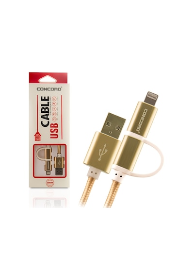 Concord C-302 1mt 2.0a Mıcro Usb + Luna Apple Uyumlu iPhone Kablo