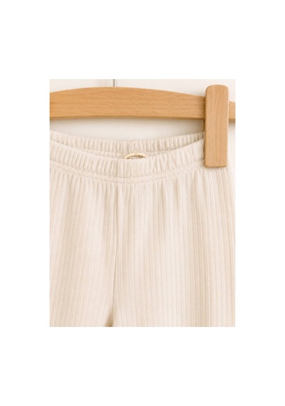 H&c Coolboy H&c Bebek Patiksiz Alt Pantolon %100 Pamuk Esnek Fitilli Ribana 0-36 Ay Bej