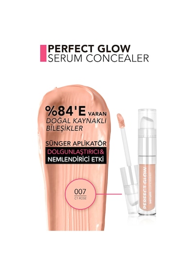Perfect Glow Nemli Ve Aydınlık Bitişli Sünger Aplikatörlü Serum Concealer 8682536115001 007c1rose