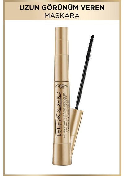 Telescopic Gold Siyah Maskara & Lifter Gel Parlak Nemlendirici Dudak Parlatıcısı 06 Strawberry Shake
