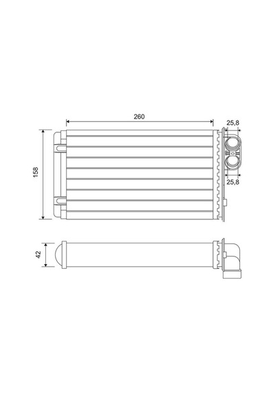 Valeo Kalorifer Radyatörü Laguna I 95-01 260x157 Valeo 812048 7701039481