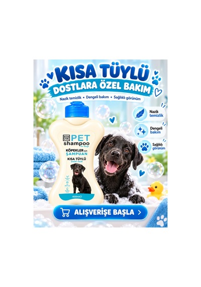 Köpek Şampuanı Normal 400 Ml Hassas Ciltlere Uygun Günlük Köpek Bakım Şampuanı