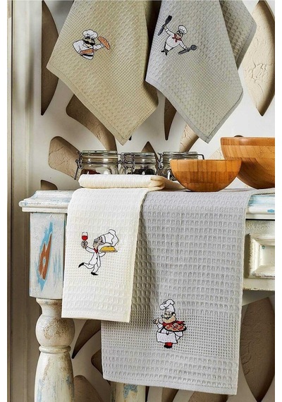 6 Parça Mutfak Kurulama Bezi 40 X 60 Cm Chef - Mh01150 1 - Renkli: Mh01150 1 Çok Renkli