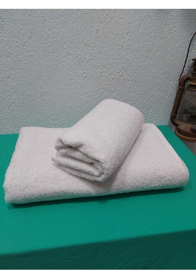Mef Collection Banyo Havlu Seti Büyük Boy Beyaz 2'li Beyaz