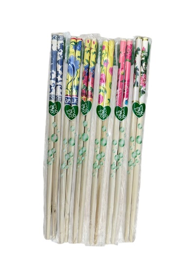 Chopstick 6 Çift Rengarenk Chopstick Desenli Çok Renkli