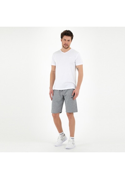 Slazenger SARGON KTN Erkek V Yaka Beyaz Tişört