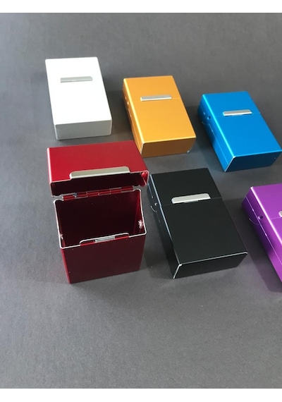 Metal Sigaralık Mıknatıslı Kutu Sigara Paketlik