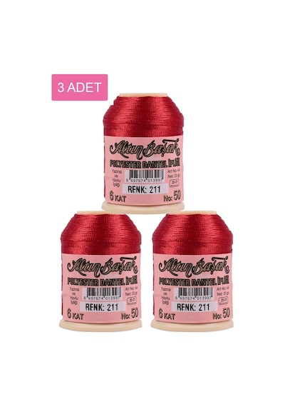 3 Adet Altınbaşak Oya Ve Dantel İpi 20 Gr - Royaleks - No: 211