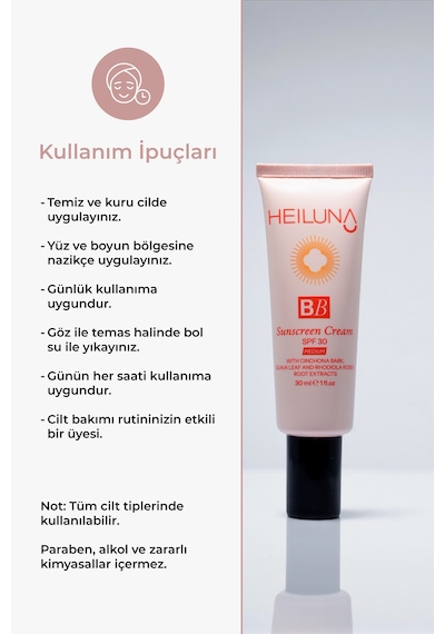 Heiluna Güneş Koruyuculu BB Krem Medium SPF30 30 ML