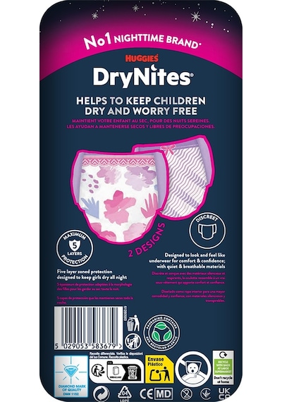 Drynites Emici Gece/külot Bez Kız 13+ Yaş 48-60kg Xl 36 Adet XL 4'lü