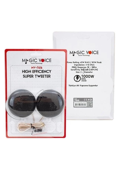 Magicvoice Tp-107 Slim Kasa 20w Dome Oto Tweeter Hoparlör Seti