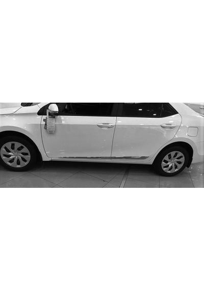 Toyota Corolla Uyumlu 2013 - 2018 Yan Kapı Çıtası 4 Prç Paslanmaz Çelik