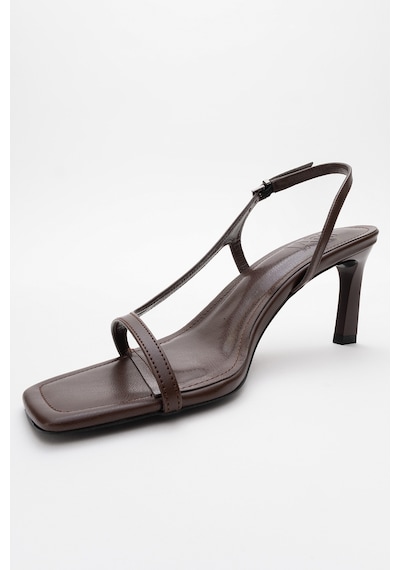 Luvishoes Luvi Shoes Melby Kahve Cilt Kadın Topuklu Ayakkabı Kahve Rengi Kahverengi