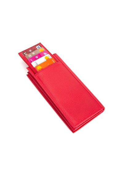 Newish Polo Erkek Deri Telefon Kağıt Para Bölmeli Portföy Kartlık Ve Cüzdan New397 Kırmızı