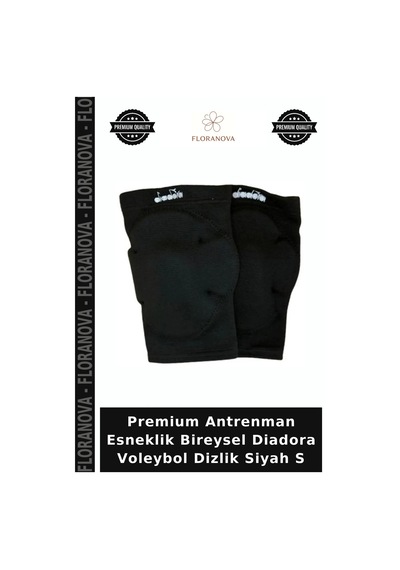 Premium Antrenman Esneklik Bireysel Diadora Voleybol Dizlik Siyah S
