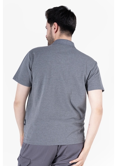 Yıldırımlar T-shirt %100 Pamuk Polo Yaka Fleto Cepli %100 Pamuk Füme Melanj