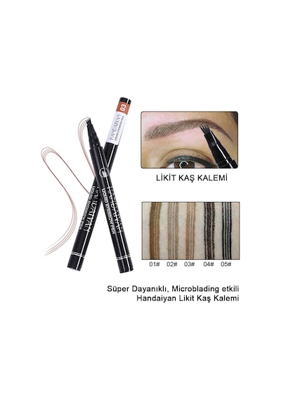 Microblading Kalıcı Likit Kaş Kalemi Çatal Uçlu 1,6ml Diğer