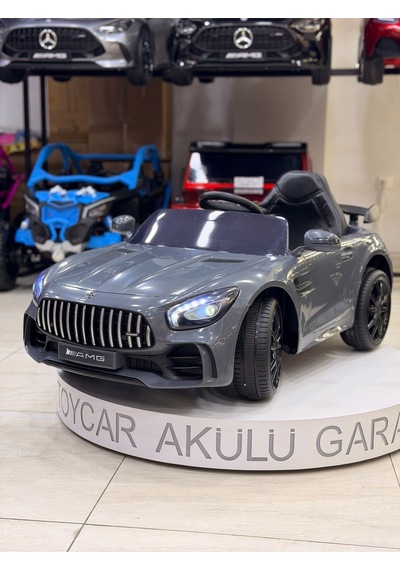 Mercedes Gt Akülü Araba 0-6 Yaş Kumandalı Özel Plaka Hediye Gri