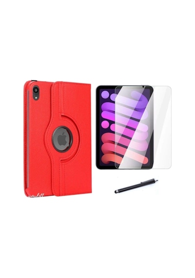 Ipad Mini 7 2024 /mini 6 Döner Standlı Tablet Kılıfı Ekran Koruyucu Ve Dokunmatik Kalem Kapaklı Kılıf