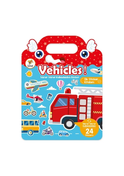 Lino Tekrar Kullanılabilen İlk Sticker Kitabım Vehicles Ls-501