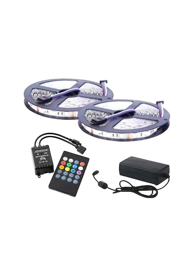 Rgb Sese Ve Müziğe Duyarlı Set 5-10 Metre Tak Çalıştır 3 Çip 5050