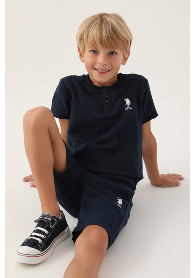 U.S. Polo Assn. Lisanslı Buttoned Lacivert Erkek Çocuk Bermuda Takım 5274-43110 Lacivert U.S. Polo Assn. Lisanslı Buttoned Lacivert Erkek Çocuk Bermuda Takım 5274-43110 Lacivert
