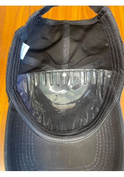 Hamze Yıkamalı Vintage Eskitme Gabardin Siyah Beyzbol Cap Şapka