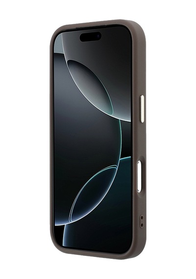 İphone 17 Pro Kılıf Guess Lisanslı M-safe Şarj Özellikli Small 4g Ve Classic Logolu Kapak Kahverengi