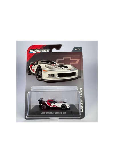 Collection 2005 Chevrolet Corvette C6r 1:64 Model Araba -beyaz