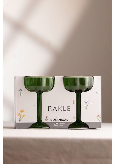 Rakle Botanical 2'li Cup Dondurmalık Seti Yeşil 210 Cc Renkli