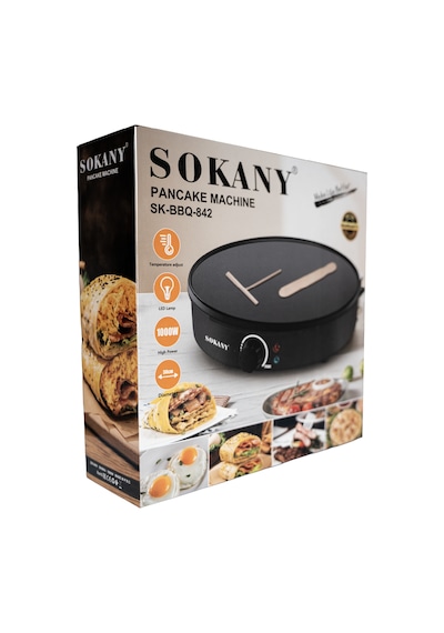 Sokany SK-BBQ-842 1000 W Taşınabilir Pankek Makinesi