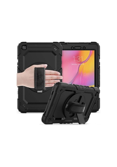 Samsung Samsung Uyumlu Galaxy T290 Tab A 8 Kılıf Pars Tablet Kapak - Siyah