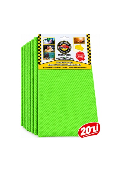 Mikrofiber 20'li Baklava Desenli Cam Bezi 50x70 Büyük Boy Diğer
