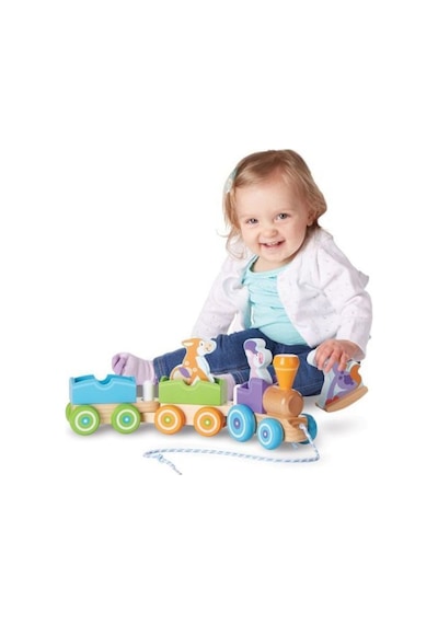Melissa&Doug Sallanan Çiftlik Hayvanları Çek Çek Tren MD004608