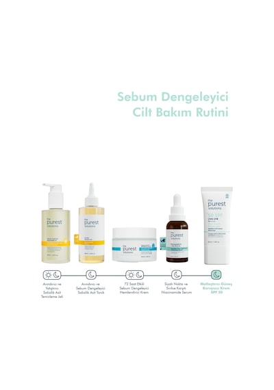 The Purest Solution Yağlı Ciltler İçin Mat Bitişli Güneş Kremi SPF50+ 50 ML