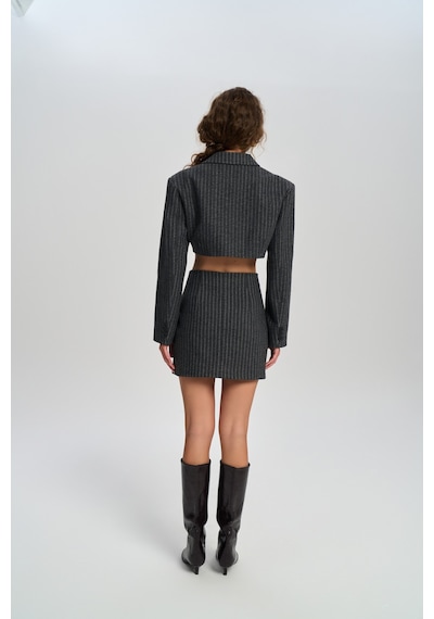 Mai Studios Co. Mai Collection Elegant Antrasit Ceket-etek Takım Antrasit
