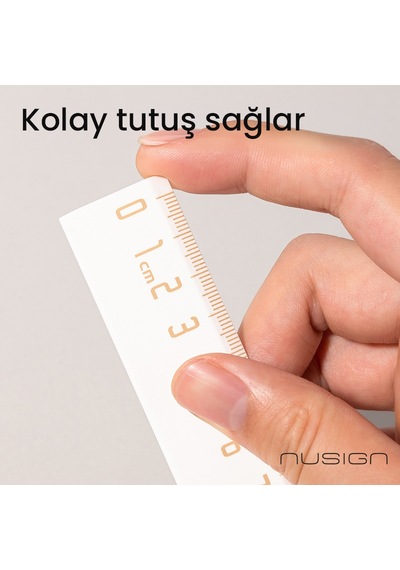 Nusıgn Beyaz 15 Cm Kolay Kavrama Çizim Cetveli