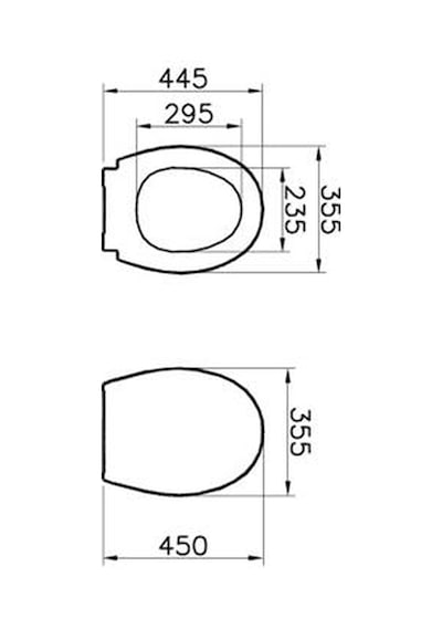 VitrA Universal Klozet Kapağı Beyaz 84-003-019 Beyaz