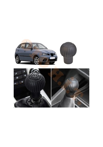 Seat İbiza 03-09 Manuel Uyumlu Vites Kılıfı Masajlı Mat Siyah