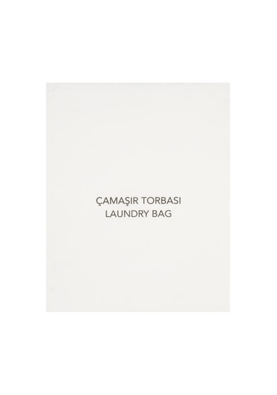 50 Adet Baskılı Çamaşır Torbası - 40x50 Cm Büzgülü Tela- Su İtici & Geri Dönüştürülebilir Otel Tipi Beyaz