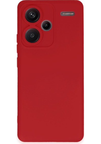 Xiaomi Redmi Note 13 Pro Plus Uyumlu Kılıf Nano İçi Kadife Silikon - Kırmızı
