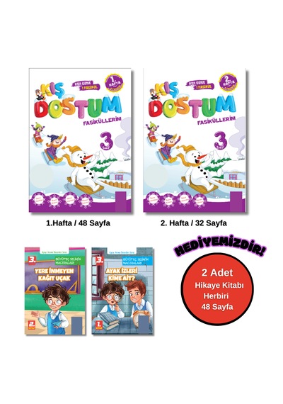 Kaliteli Hesaplı 3. Sınıf Kış Dostum Ara Tatil Kitap Seti