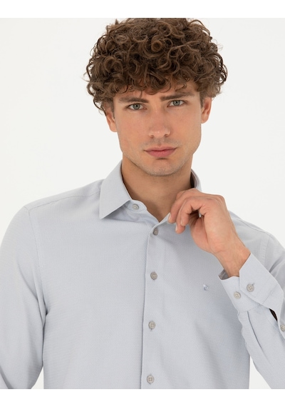 Pierre Cardin Erkek Gri Desenli Gömlek 50278184-vr024 Gri