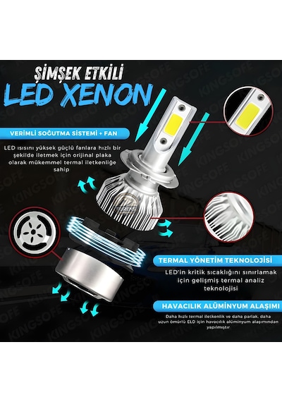 Honda Civic Fd6 2007-2012 Kısa Far Uyumlu Şimşek Etkilii Led Xenon Performance Series Hb3