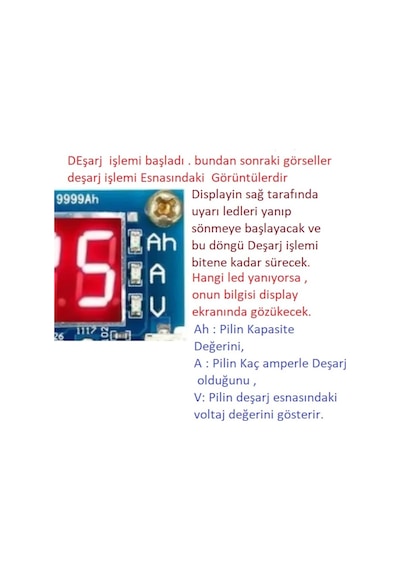 Zb2L3 18650 Lityum Pil Kapasite Ölçer Test Cihazı Deşarj