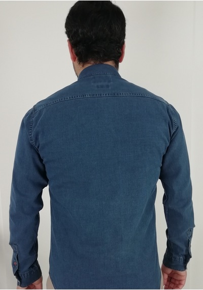 Tousus Slim Fit İndigo Oxford Erkek Gömlek Slm-2002-tss Mavi